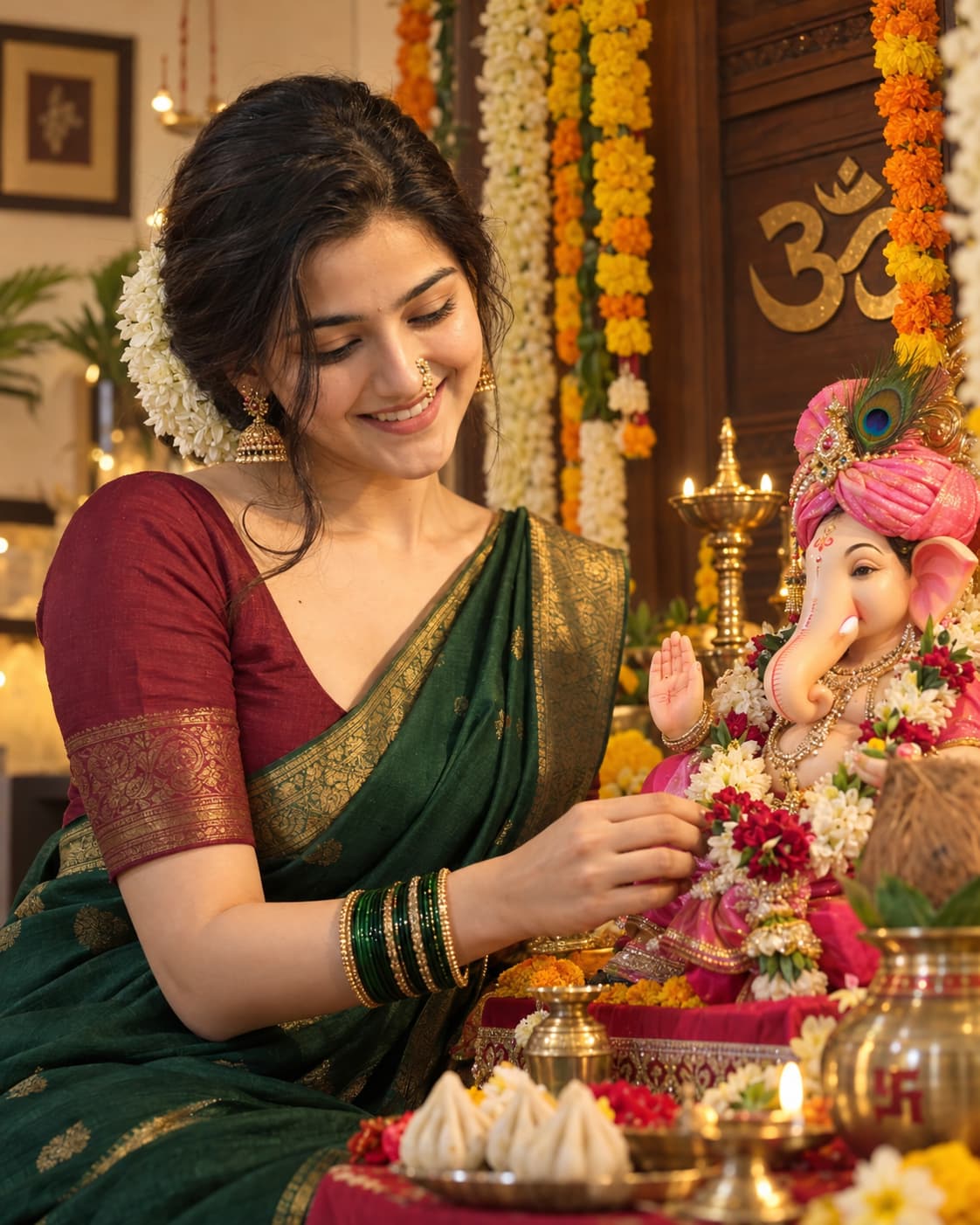 Ganesh Chaturthi — AI photo created with this prompt