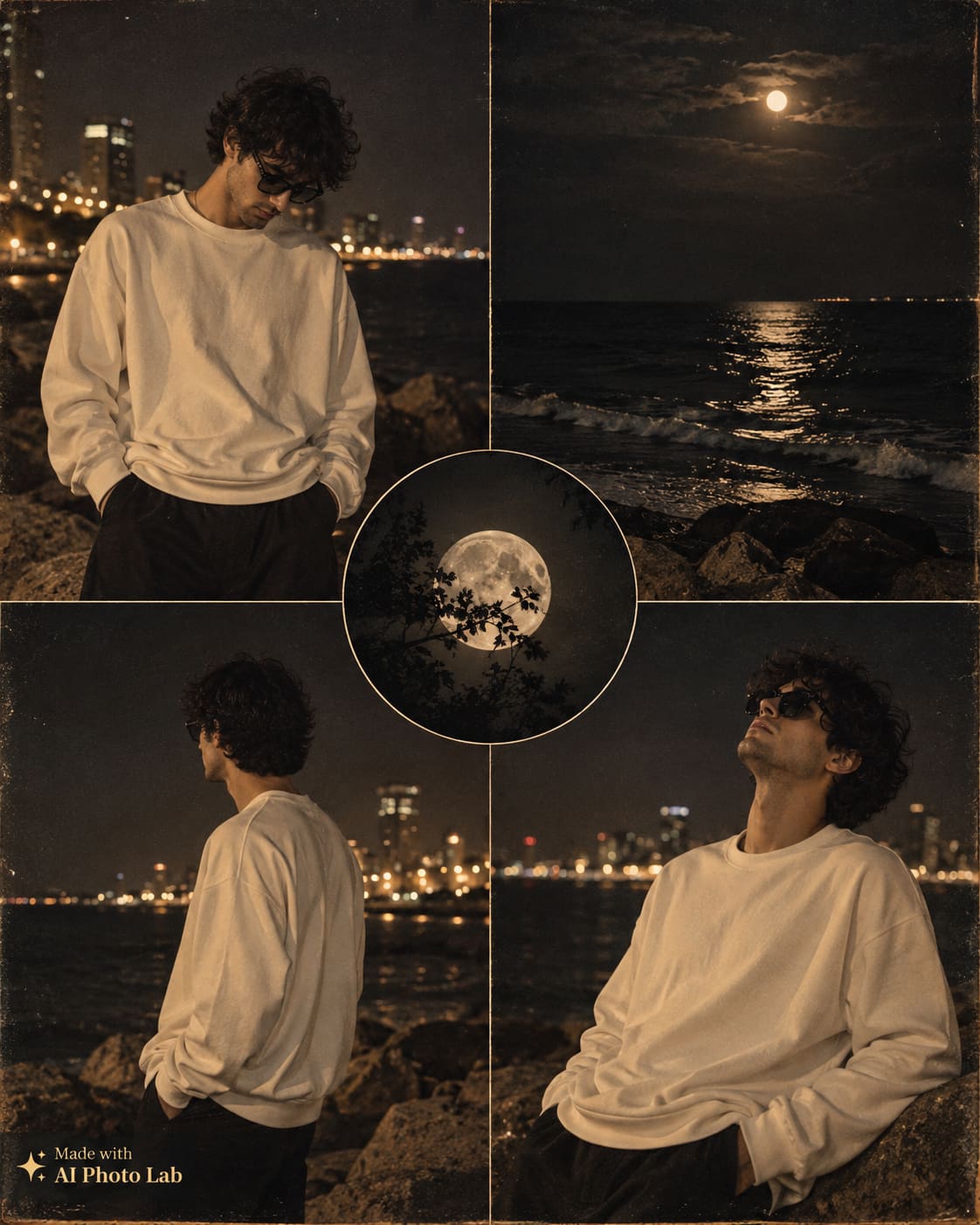 4-panel collage — AI photo created with this prompt