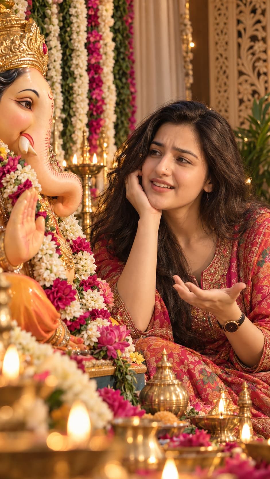 With Ganpati — AI photo created with this prompt