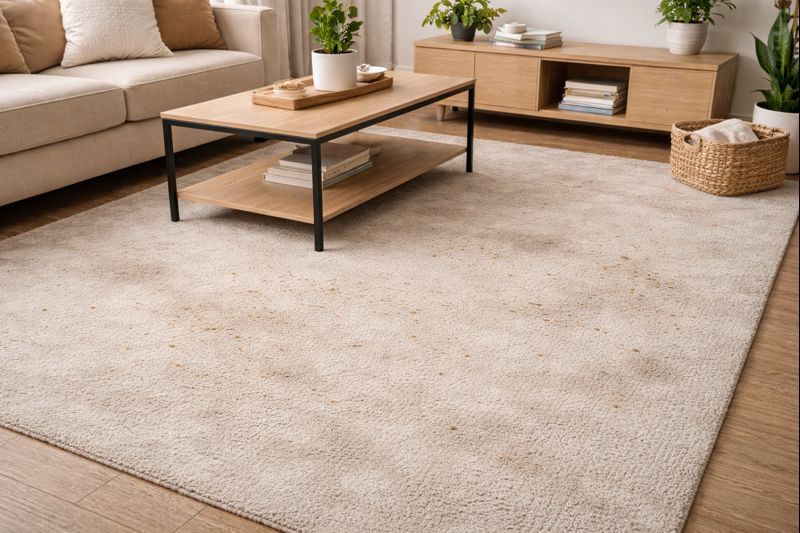 Worn dirty couch before professional upholstery cleaning