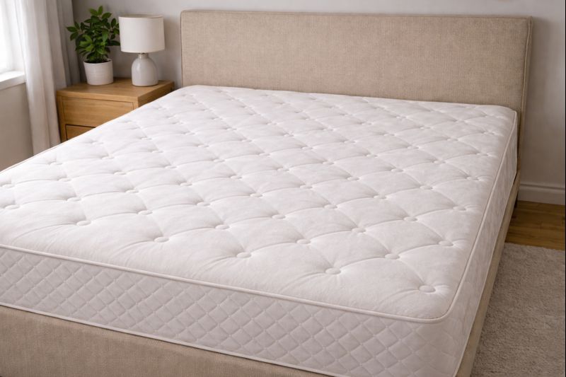 Fresh sanitized mattress after professional deep cleaning