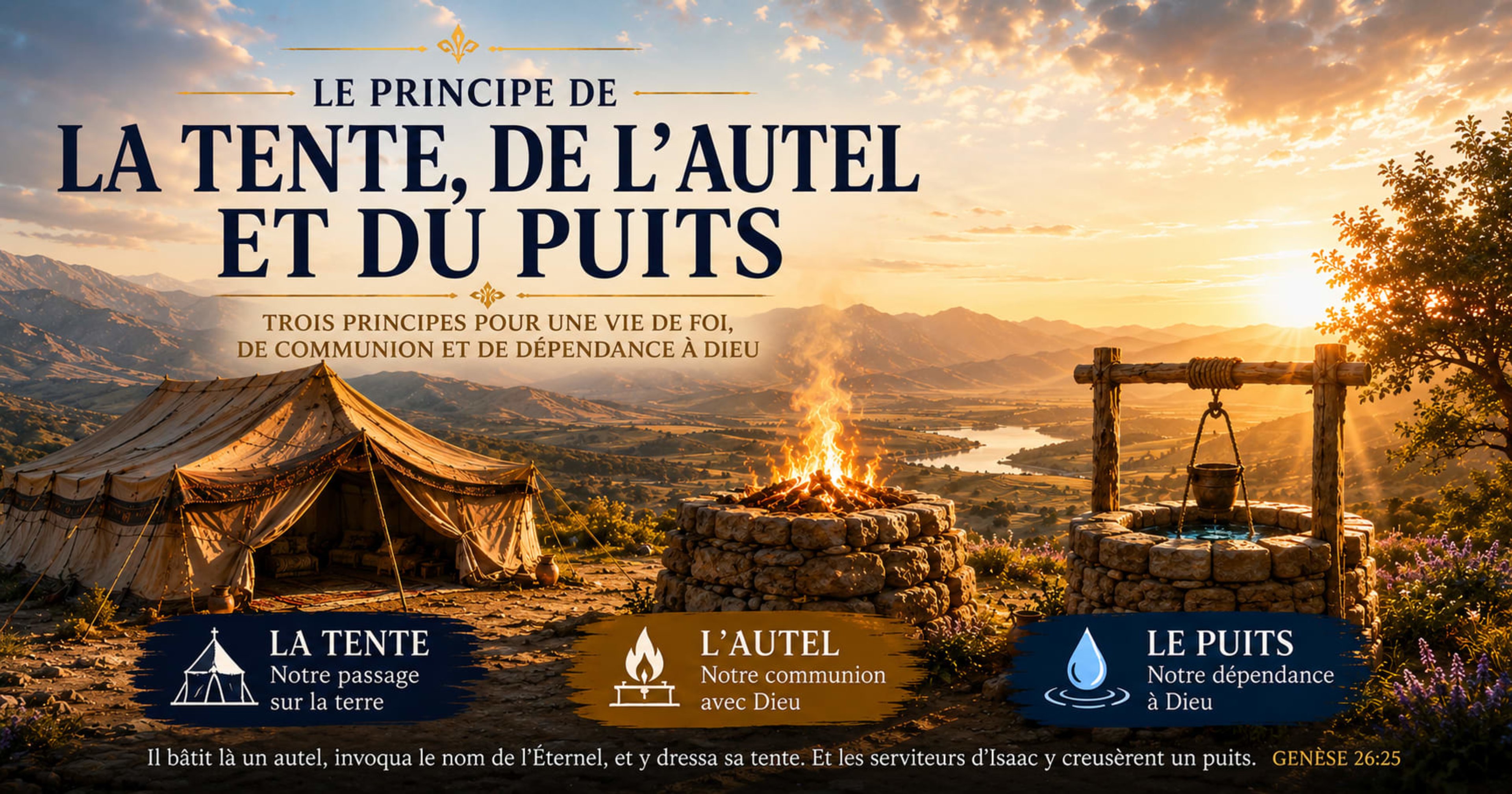 LE PRINCIPE DE LA TENTE, DE L’AUTEL ET DU PUITS