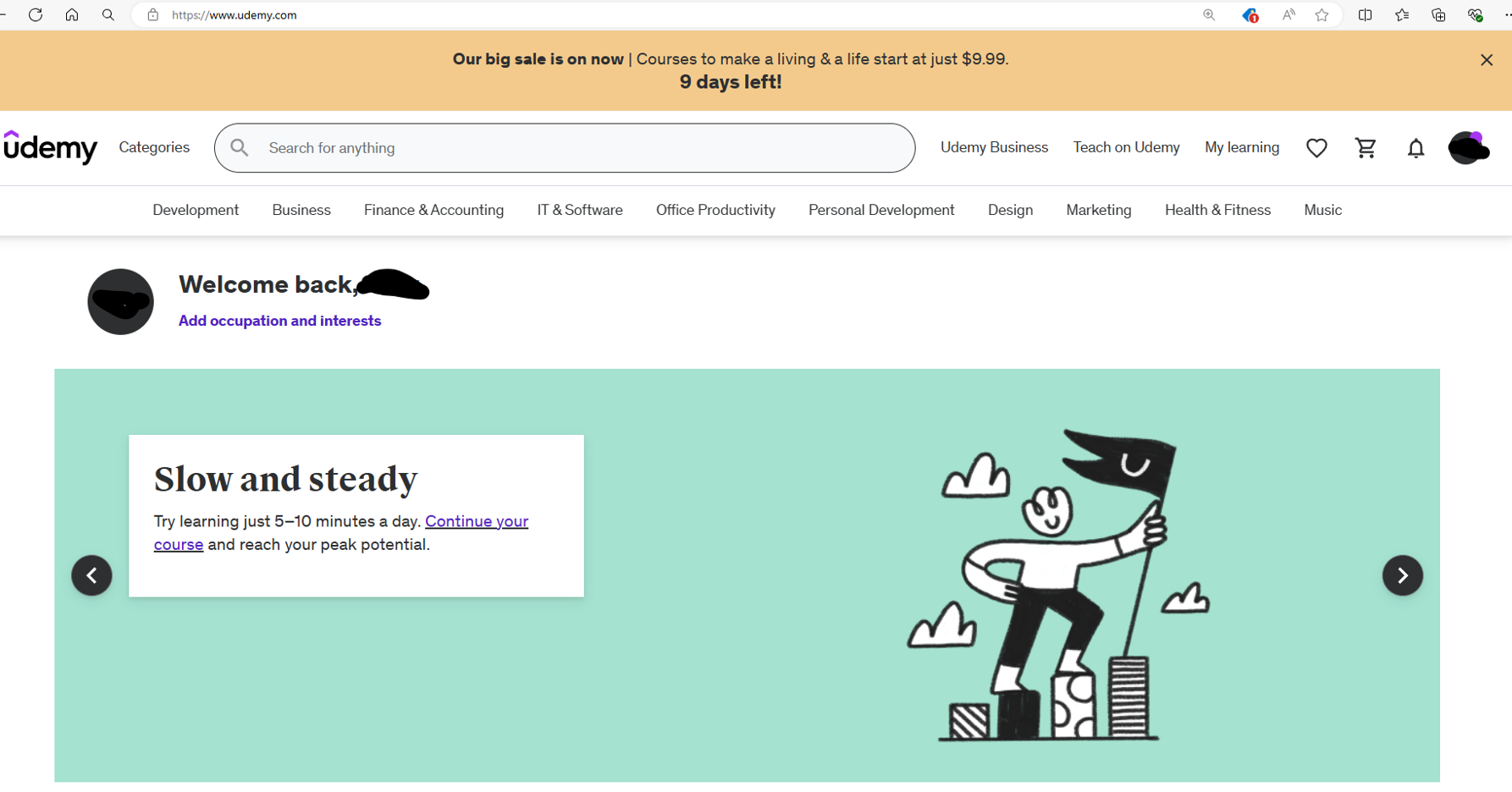 Link to Udemy.com. Our big sale is on now| Courses to make a living & a life start at just $9.99. 9 days left!