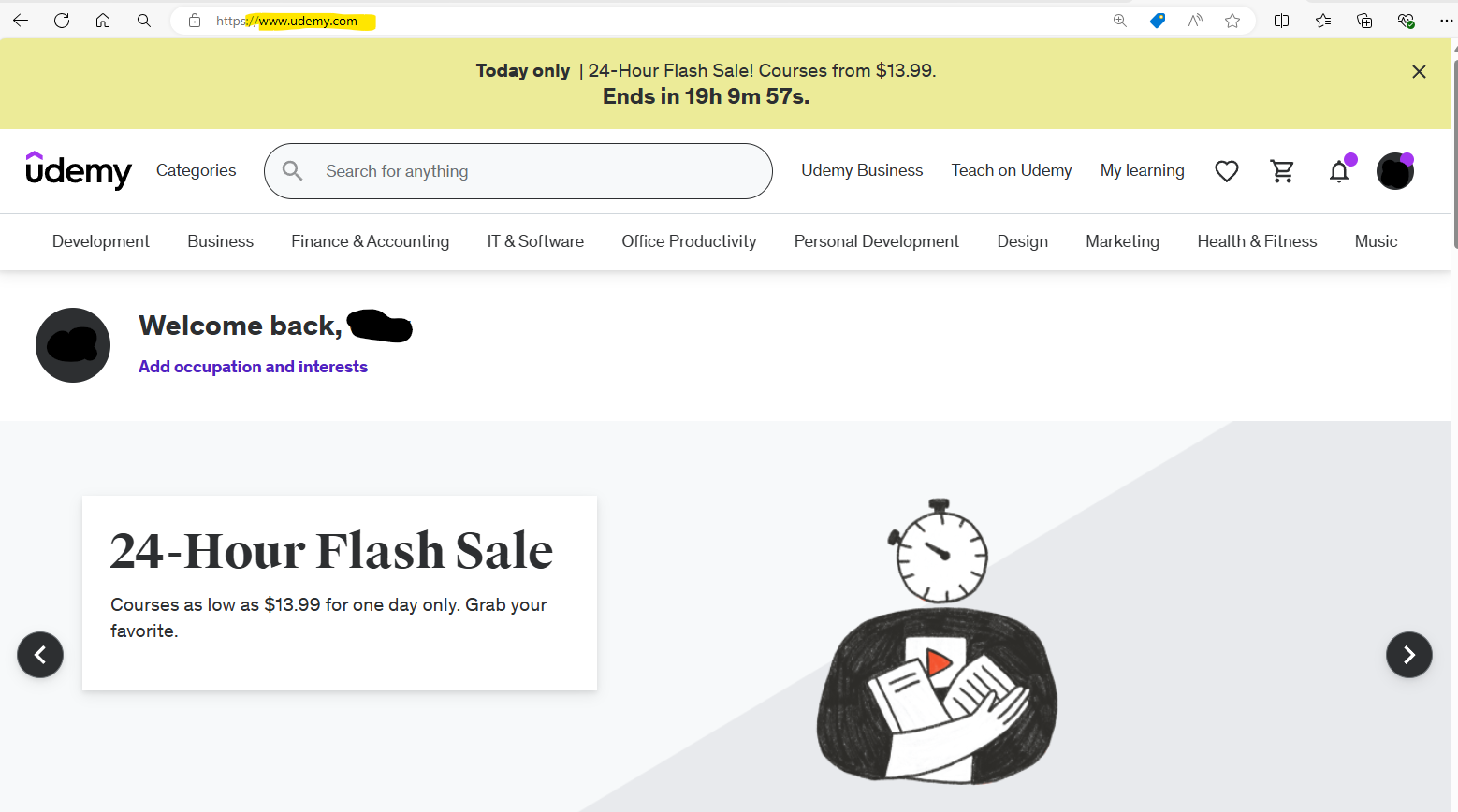 Udemy.com 24-Hour Flash Sale Today