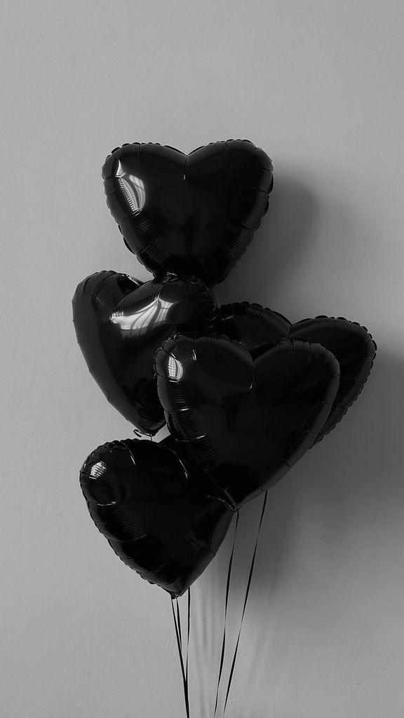 Black Heart Love Ballon