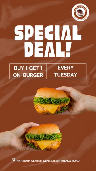 Buy One Get One Burger Free