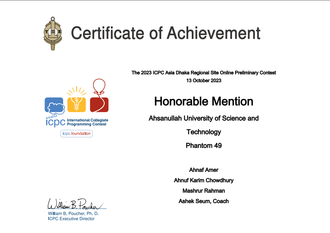 ICPC Asia Dhaka Regional Site Online Preliminary Contest 2023 thumbnail 2