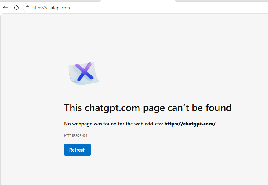 ChatGPT đang gặp sự cố: Vì sao có lỗi HTTP 404?