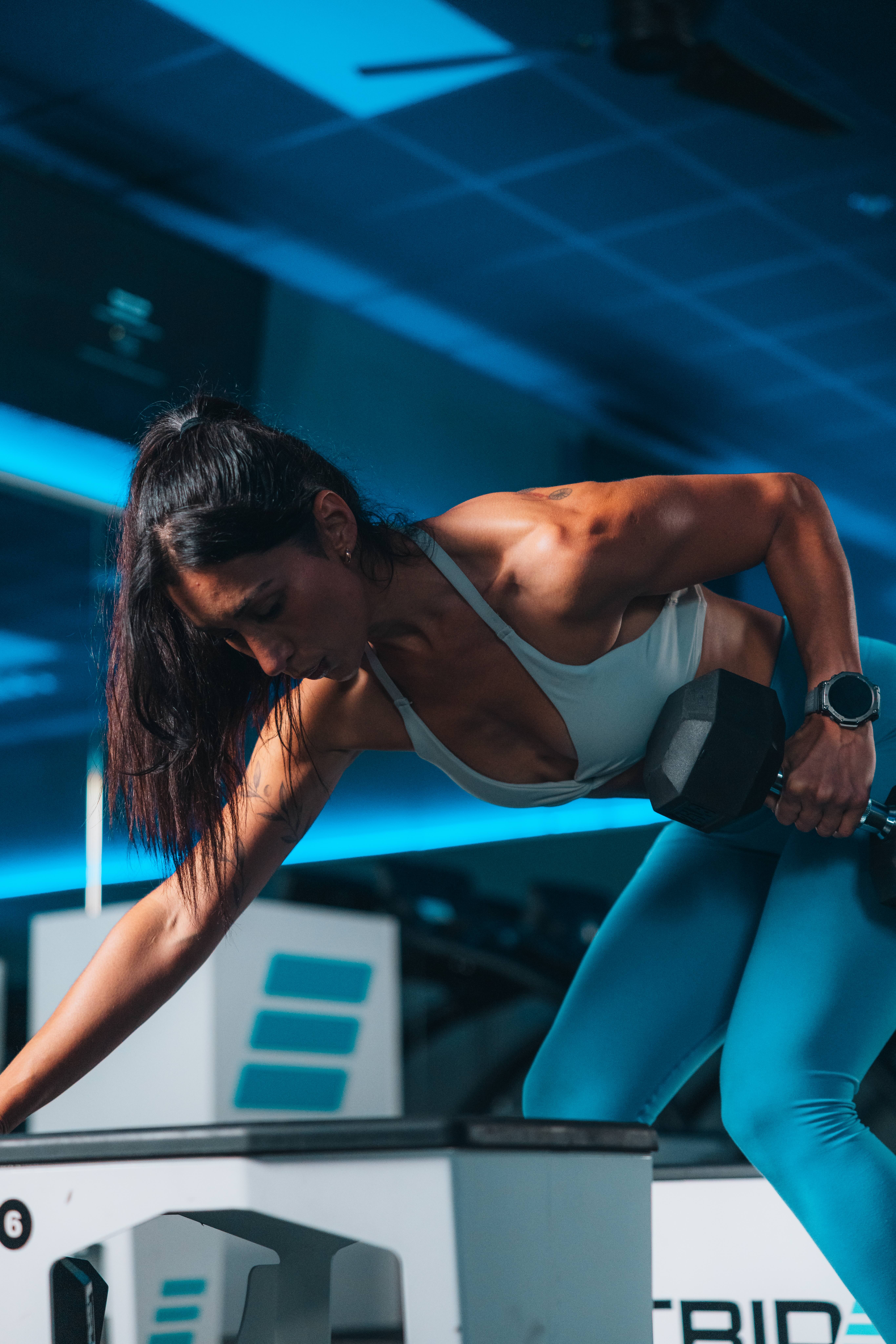 STRIDE Fitness strength training with dumbbells