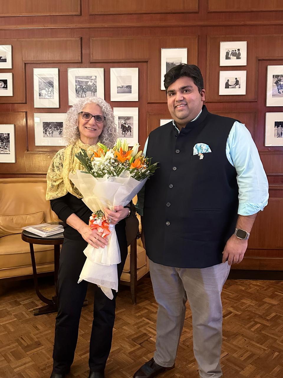 Salin Alkukin (Consul, Embassy of Israel, New Delhi ) and Bharat S Rai