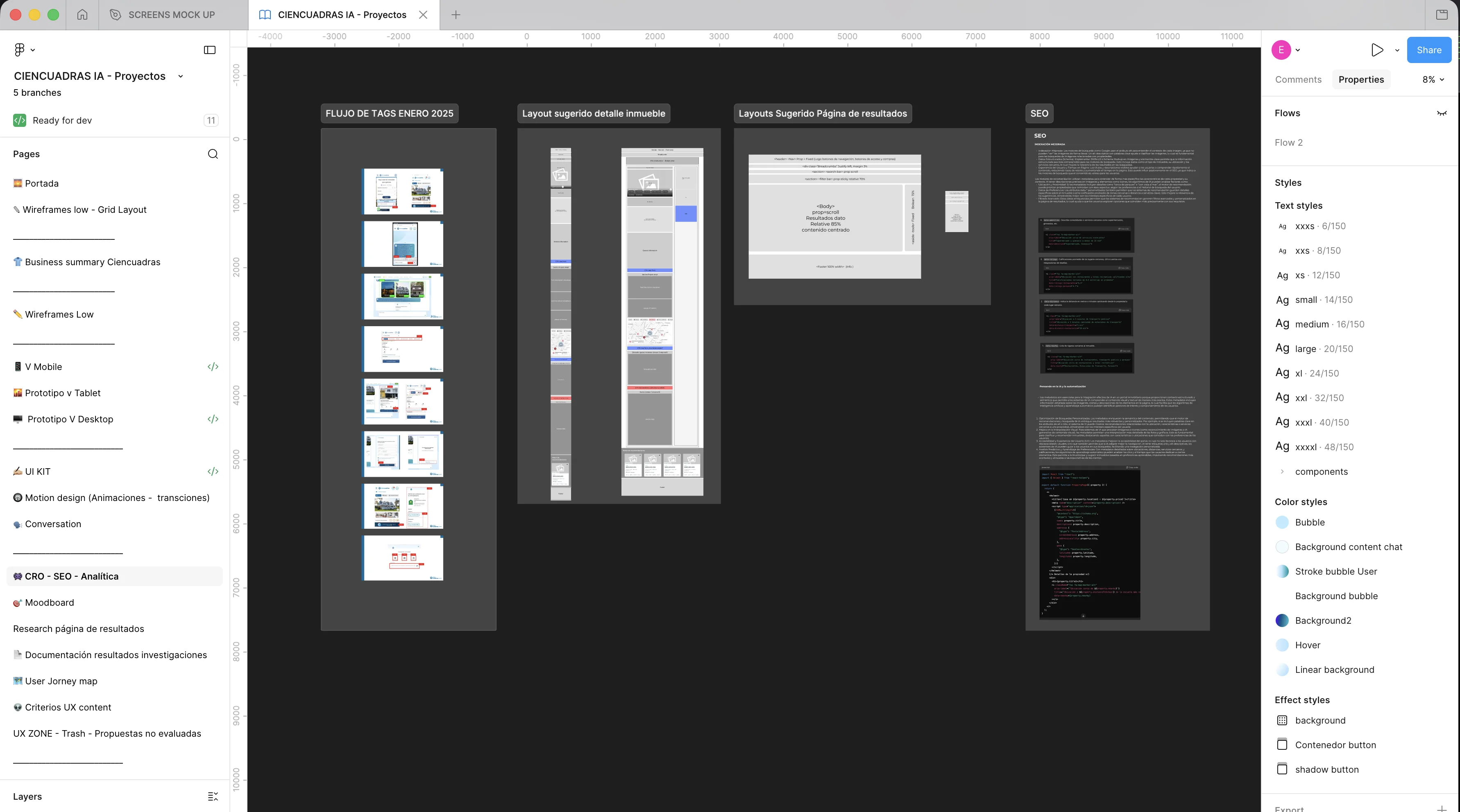 Wireframes de baja y media fidelidad