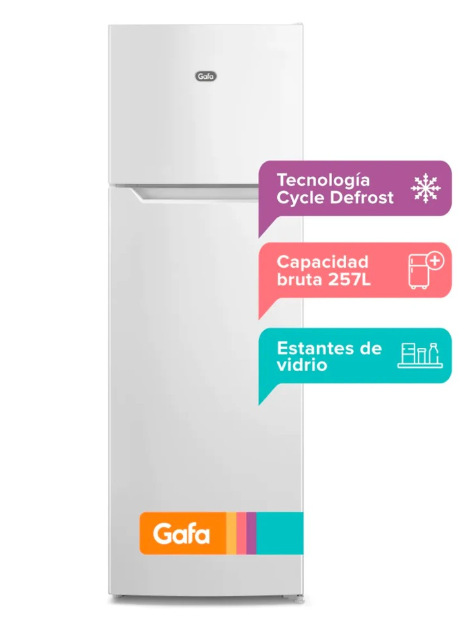 Heladera Gafa Cycle Defrost 257L Blanca