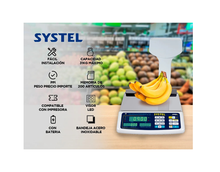 BALANZA COMERCIAL SYSTEL CROMA