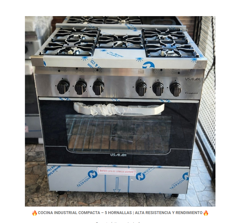 COCINA INDUSTRIAL COMPACTA 5 HORNALLAS