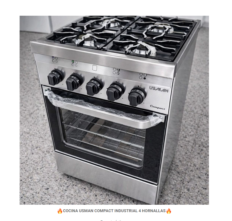 COCINA USMAN COMPACT INDUSTRIAL 4 HORNALLAS