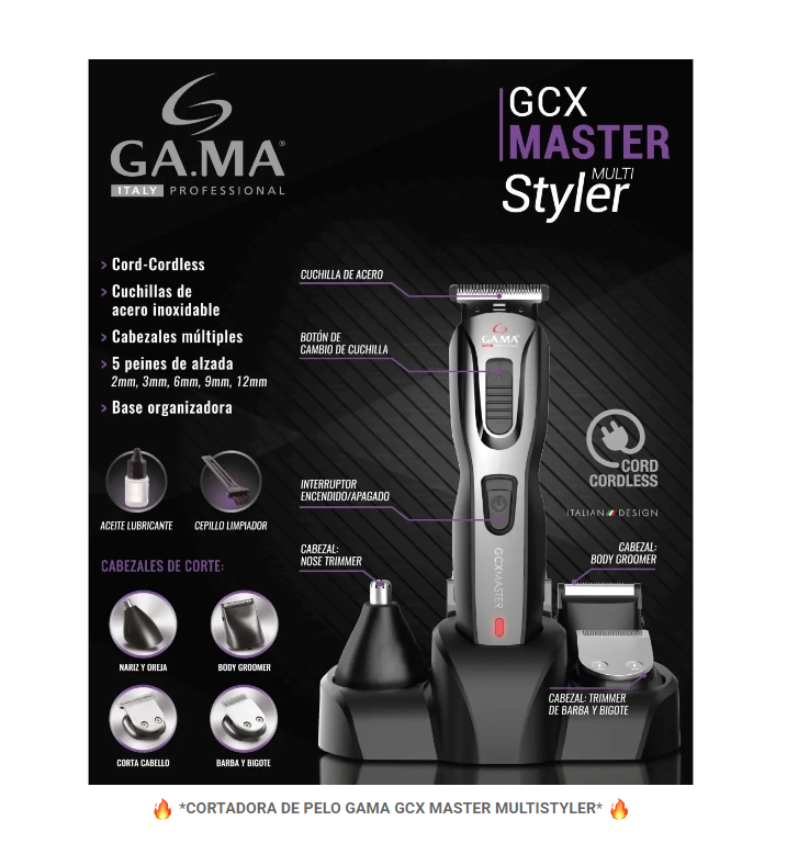 CORTADORA DE PELO GAMA GCX MASTER MULTISTYLER