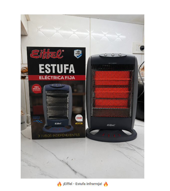ESTUFA EIFFEL 3 VELAS