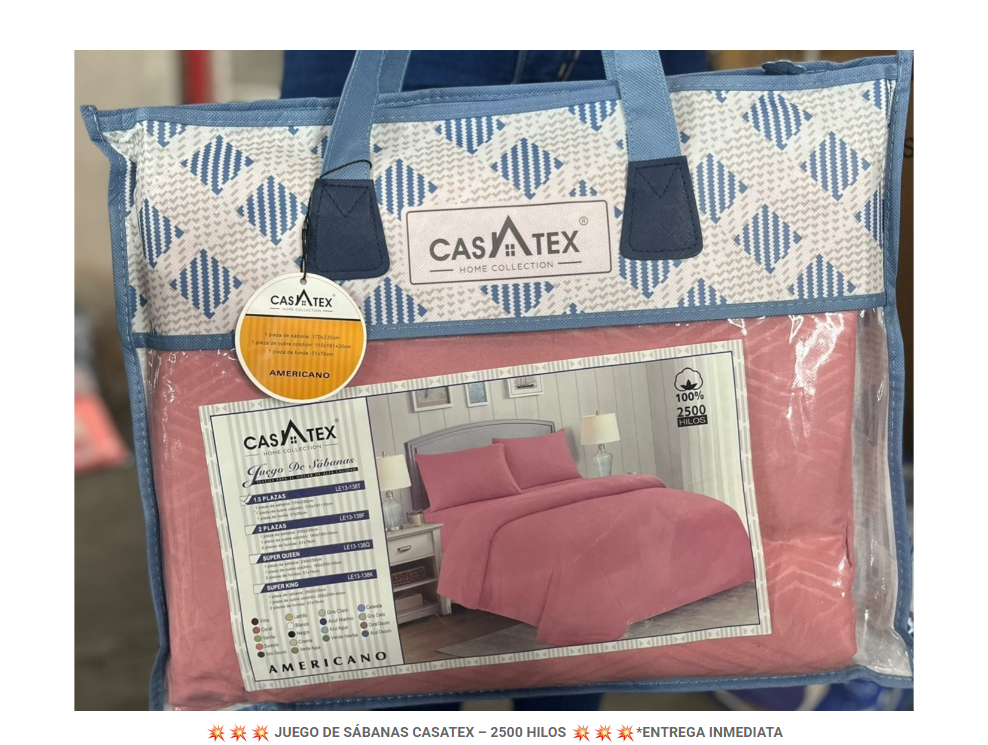 JUEGO DE SÁBANAS CASATEX – 2500 HILOS