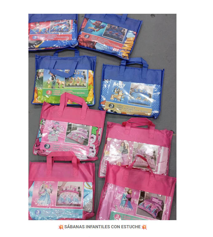 SÁBANAS INFANTILES CON ESTUCHE