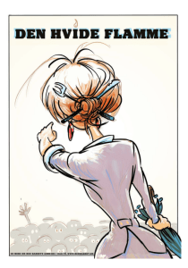 Illustration fra tegneserien Den hvide flamme om Red Barnets grundlægger Eglantyne Jebb