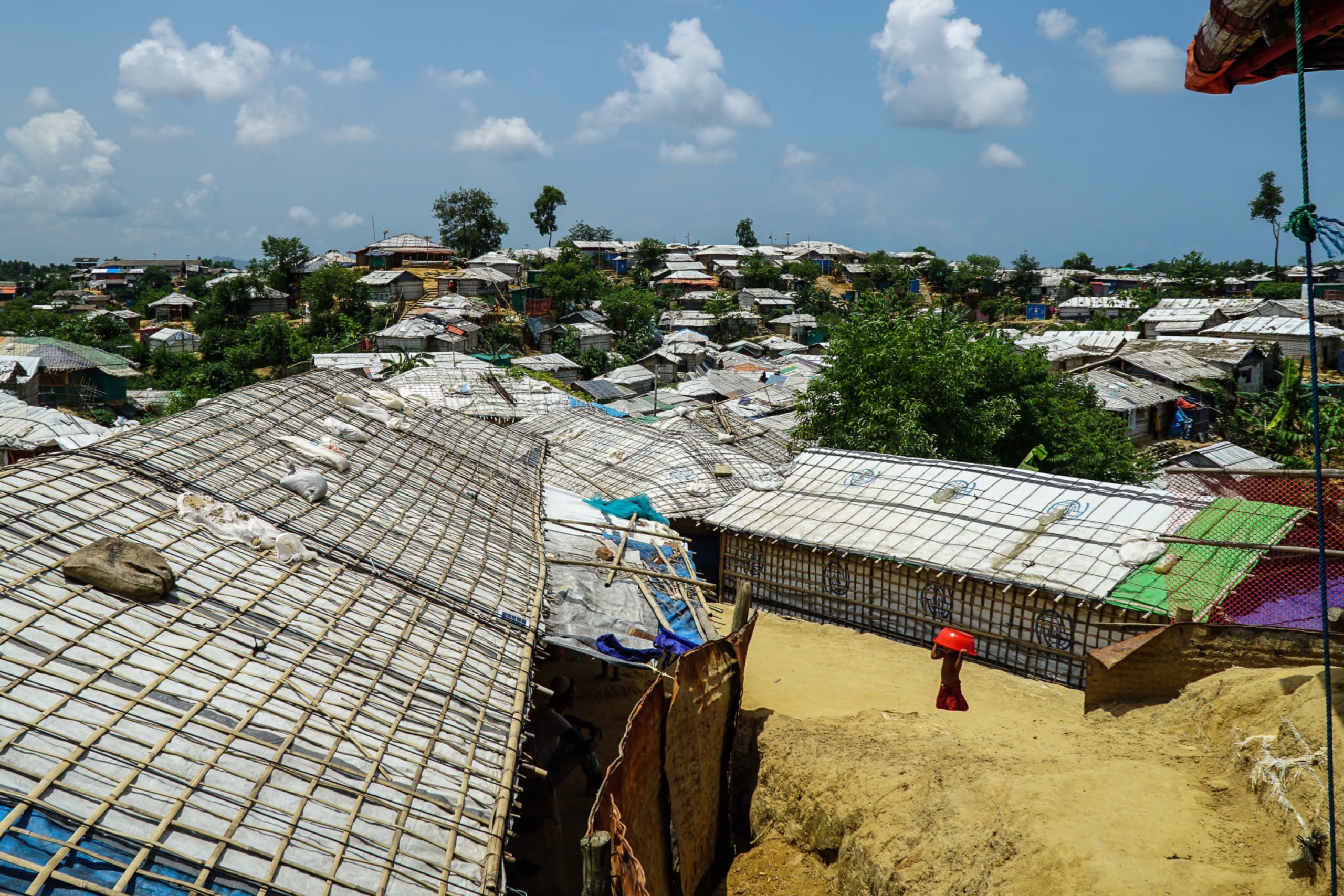 Flygtningelejr i Coxs Bazar i Bangladesh