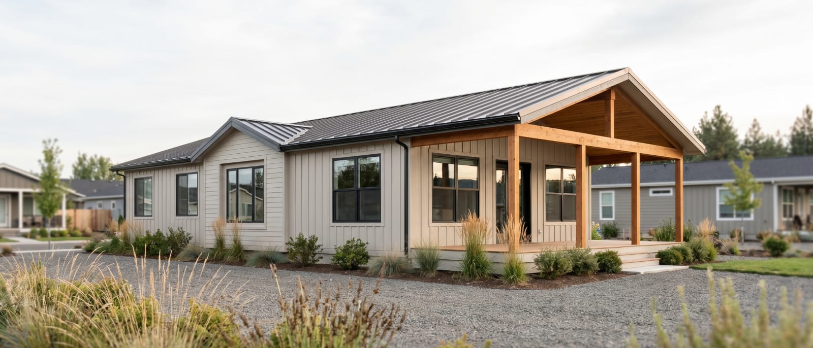 A modern manufactured home