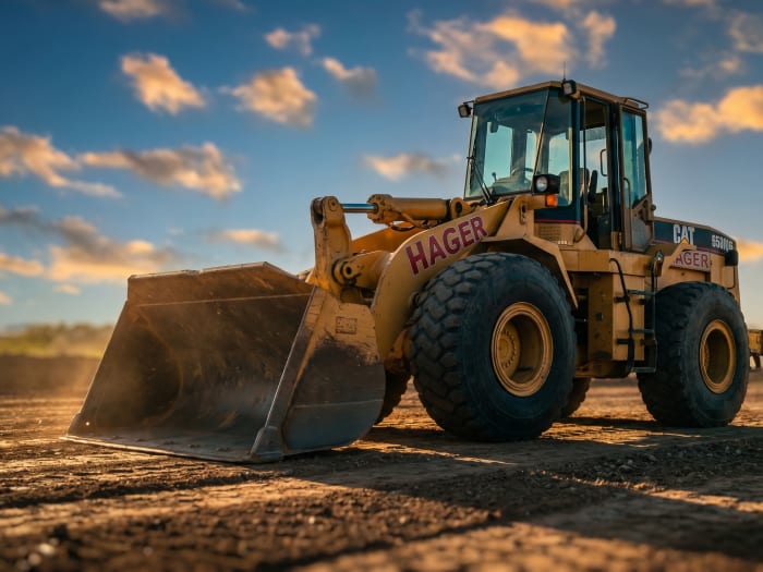 Rebuilt cinematic Hager wheel loader