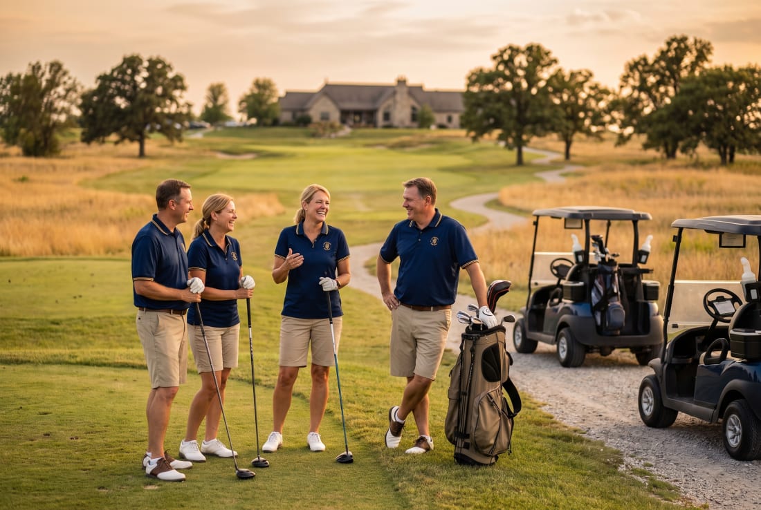 A foursome at Eagle Brook Country Club