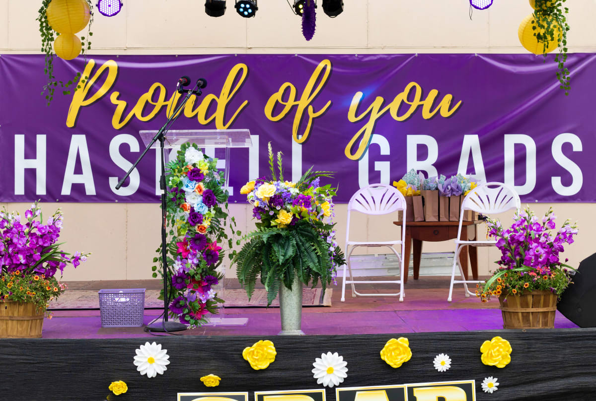 Graduates at Haskell banner
