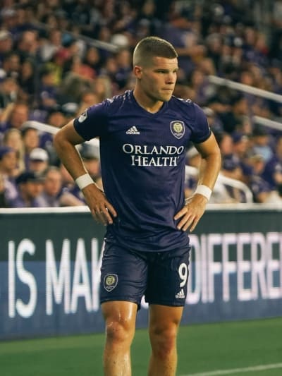 Chris Mueller playing for Orlando City SC