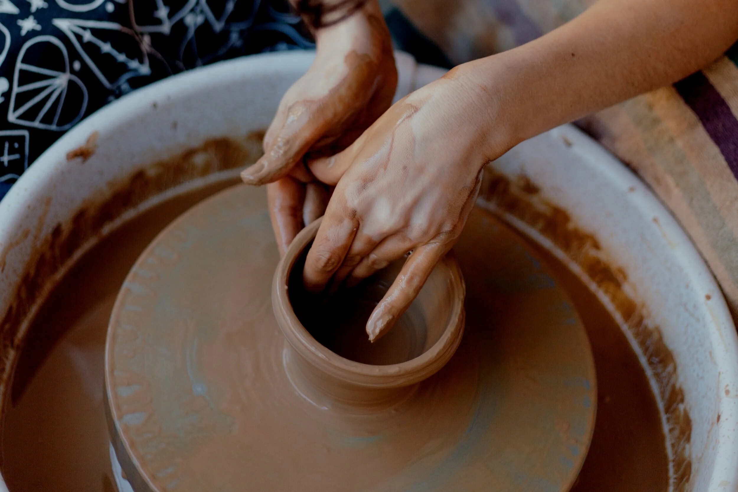 Pottery class in the Water Street Studios ClayLab