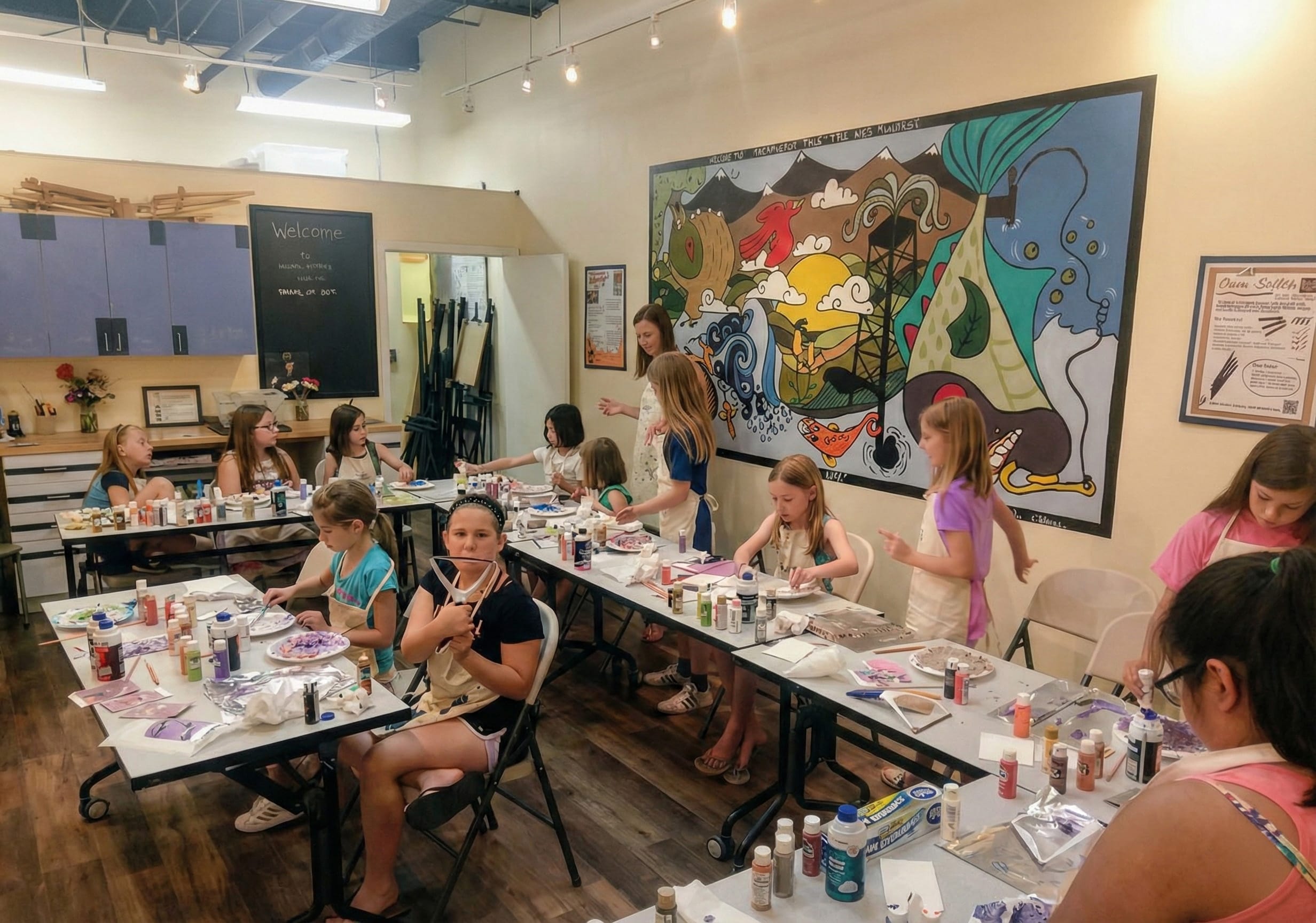 Kids art class at Water Street Studios