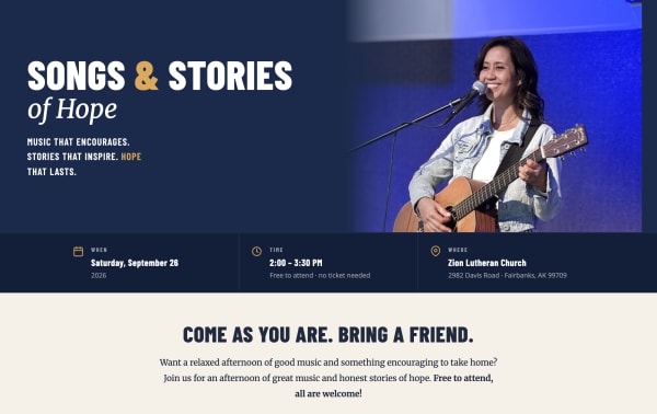 The event page