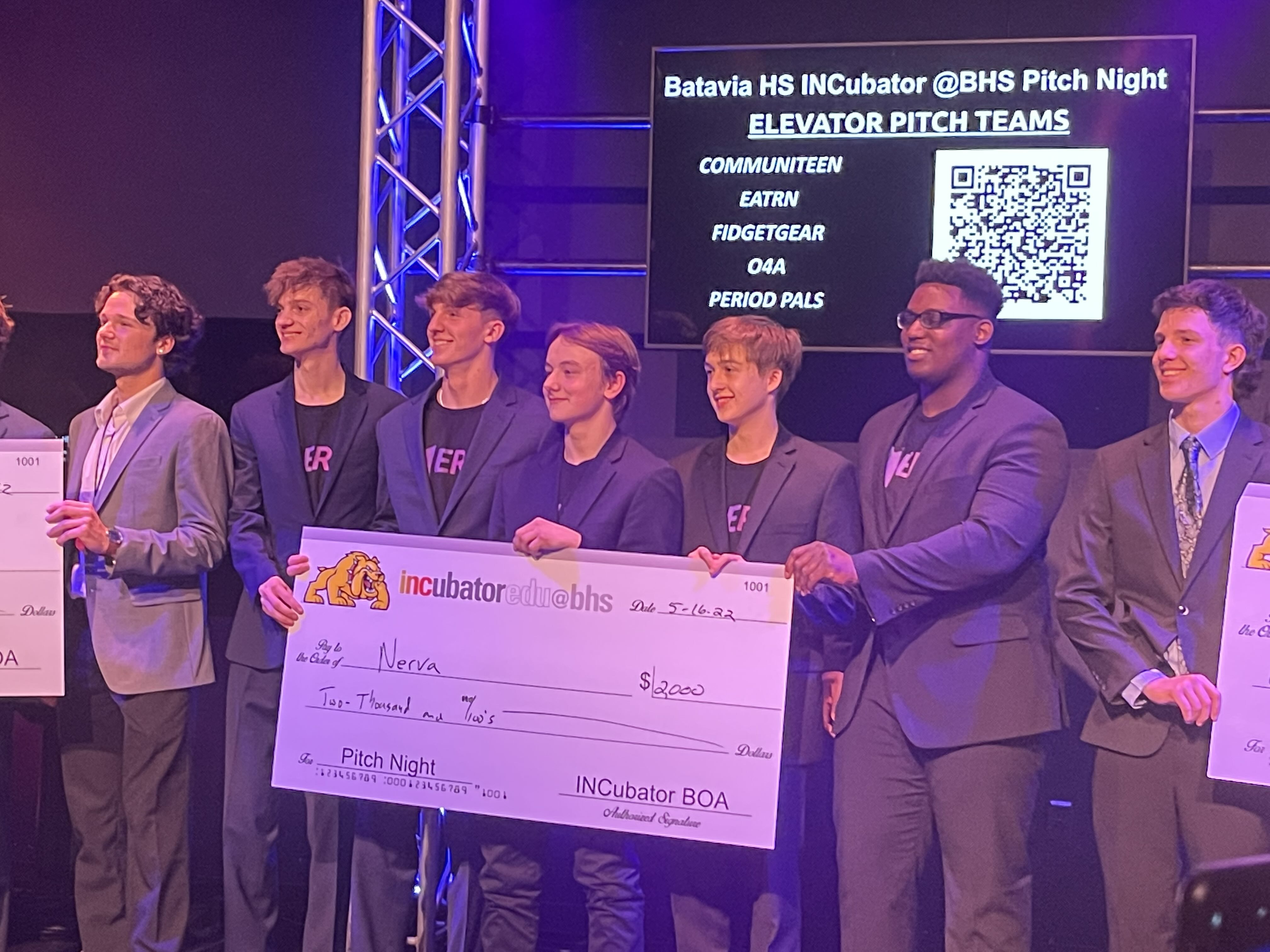 Nerva check on stage