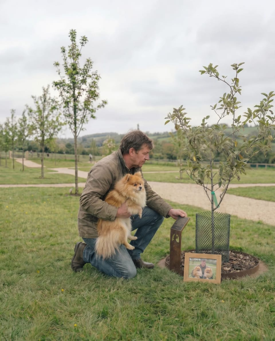 Visiting a memorial tree at Mornington Green