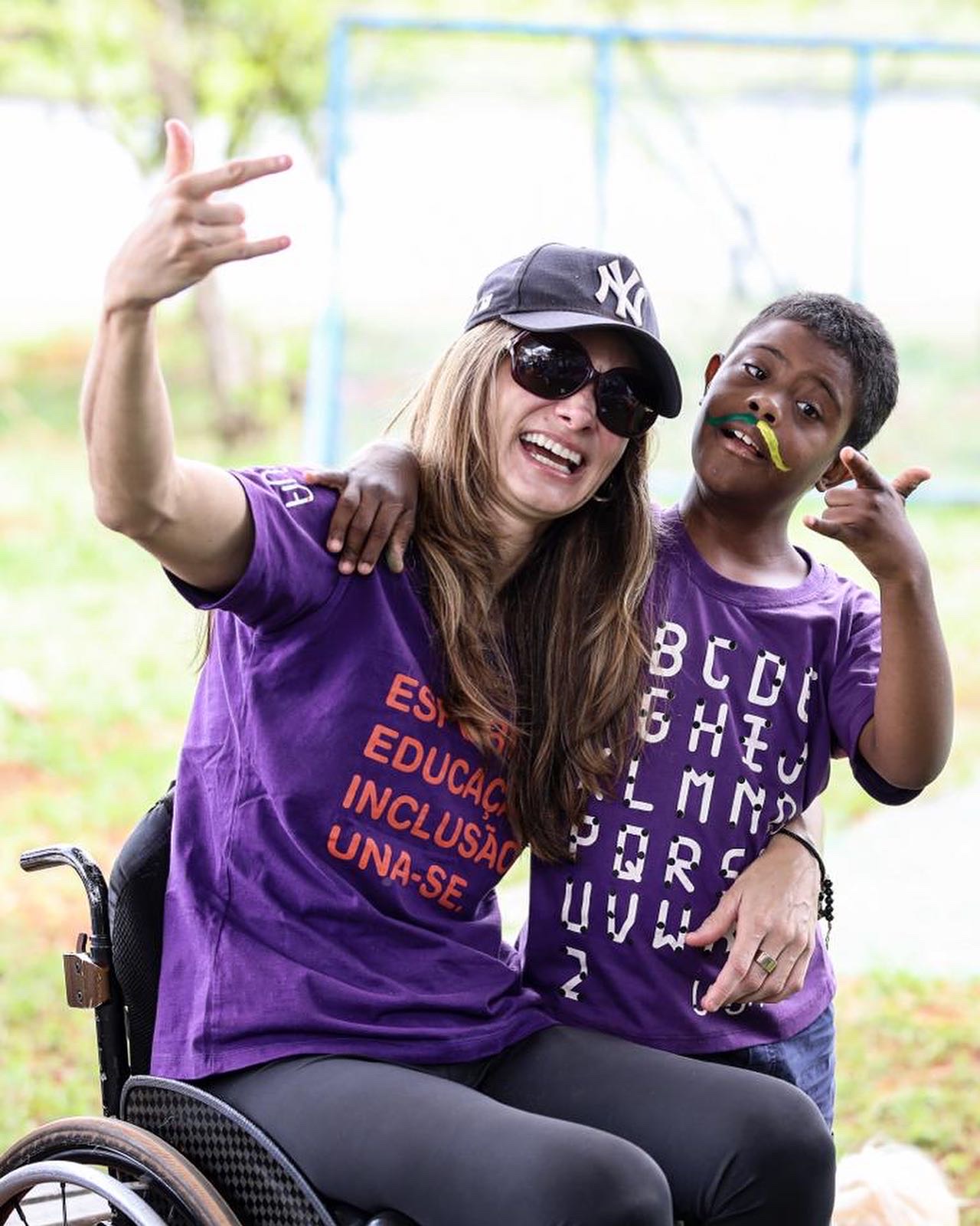 Andréa Pontes promovendo inclusão no UNA Parque