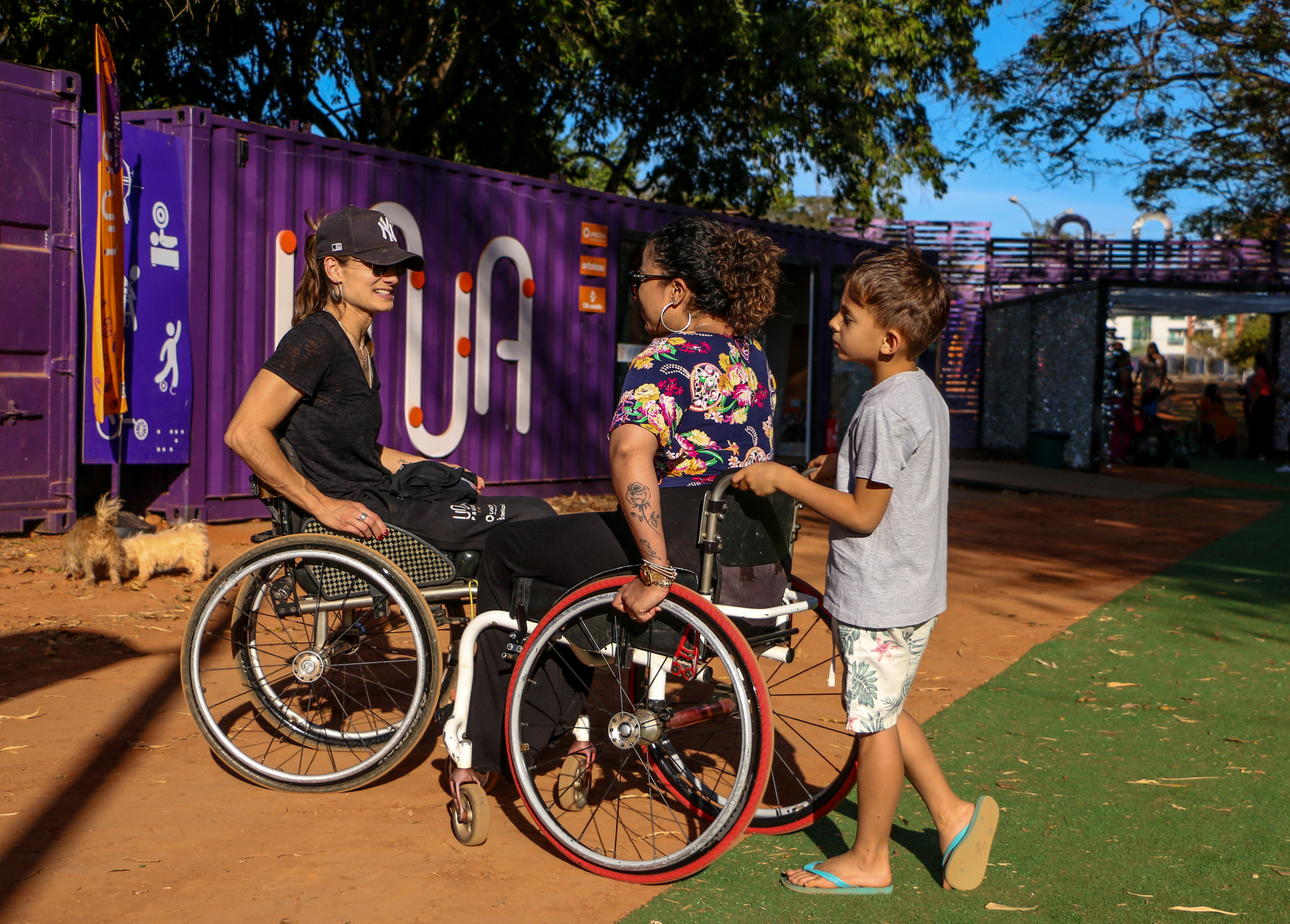 Atividade de esporte adaptado da UNA Parque