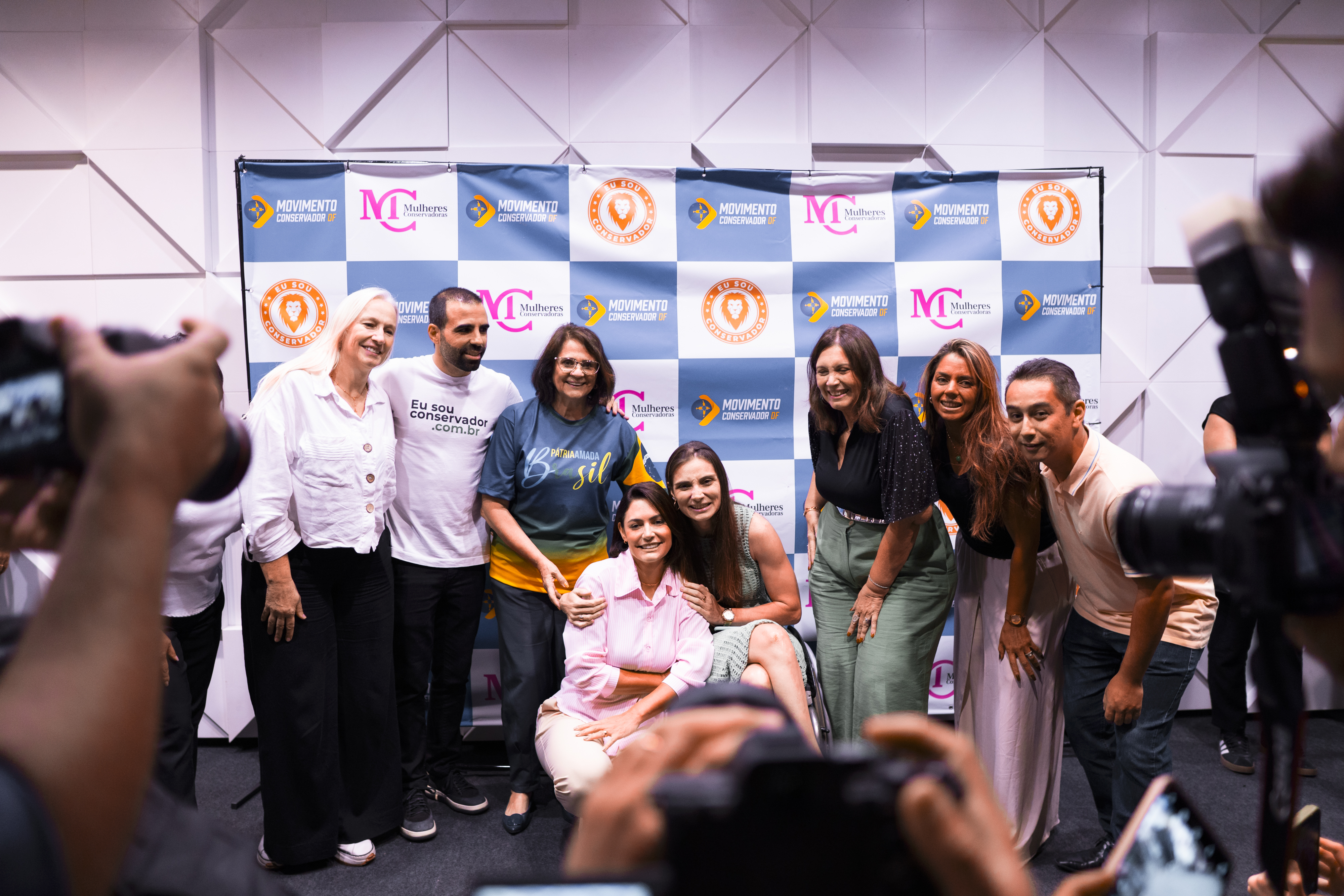 Andréa Pontes no Movimento Conservador do Distrito Federal em fevereiro de 2025