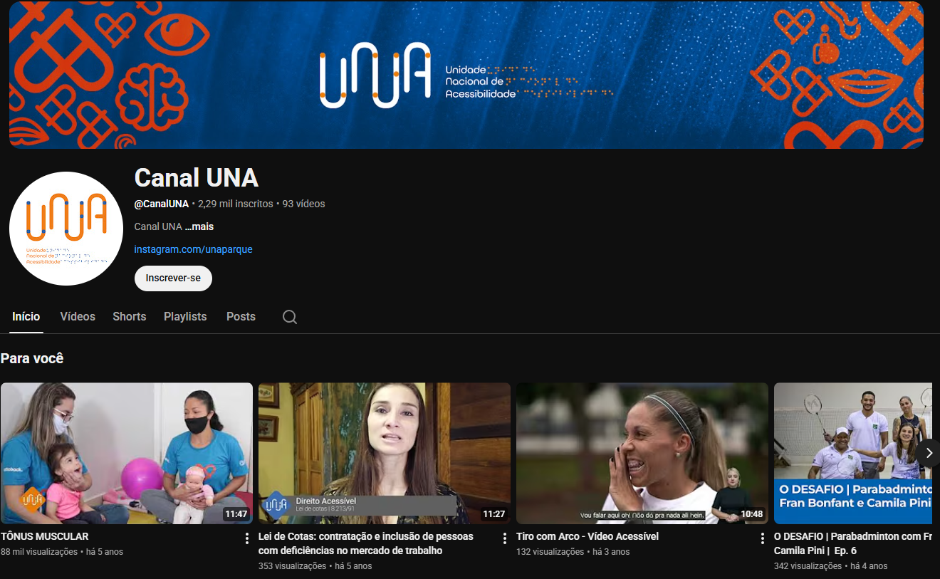 Canal UNA — União Nacional de Acessibilidade
