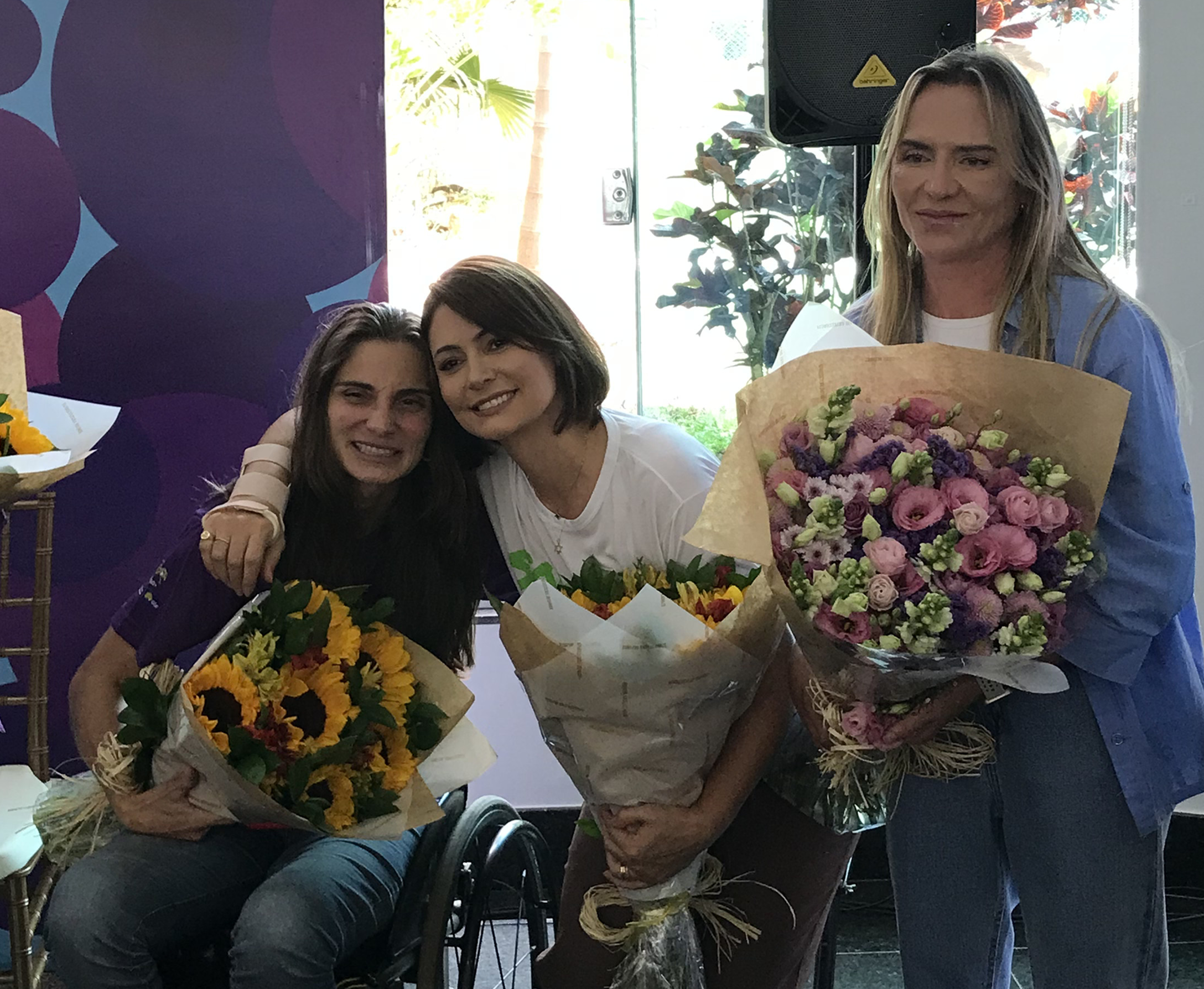 Andréa Pontes, Michelle Bolsonaro e Celina Leão em encontro em Brasília
