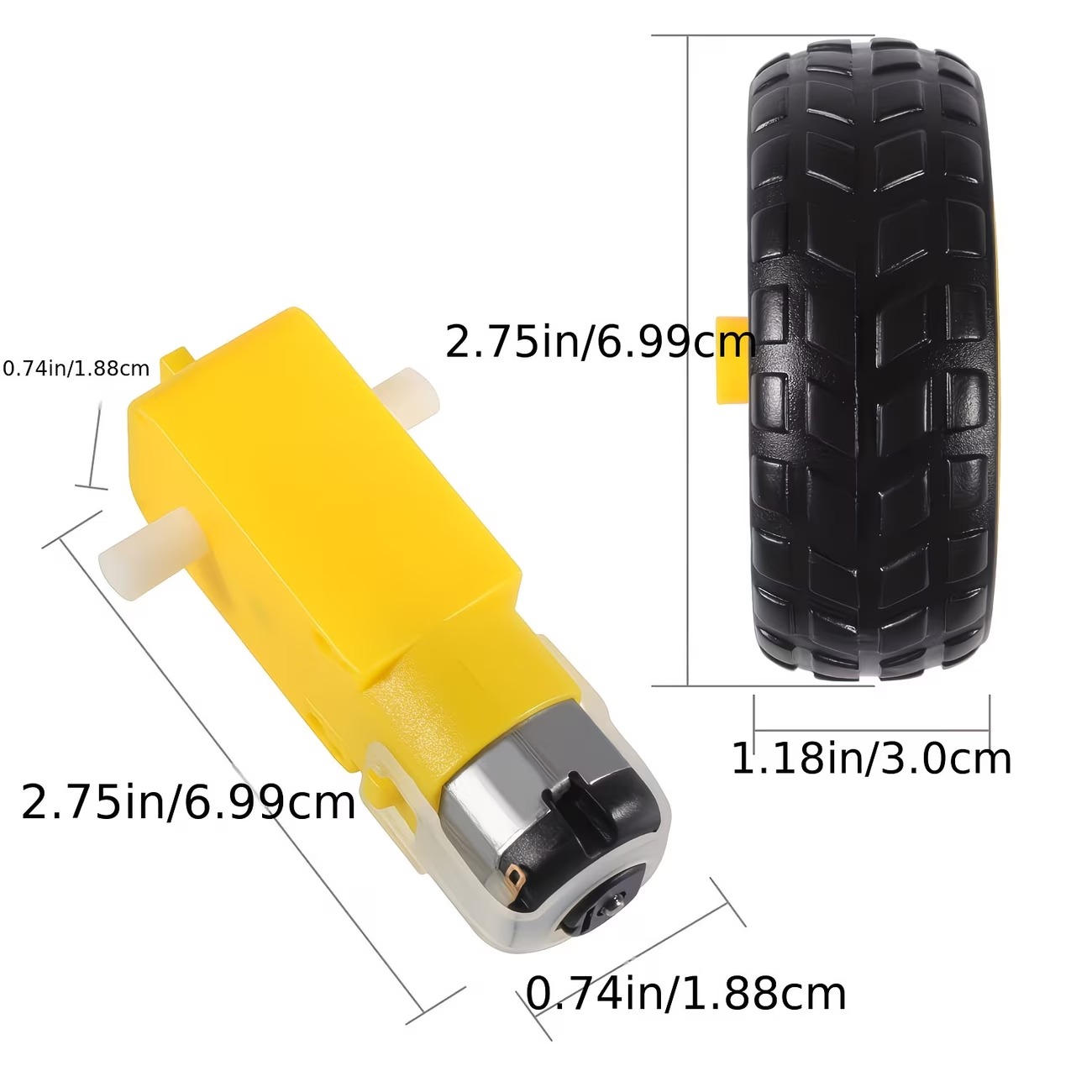TT Geared  Dc motor + wheel