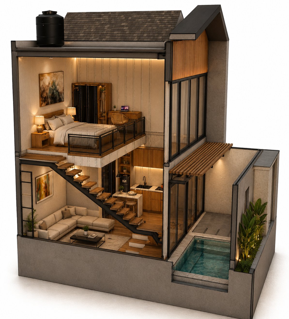 Special Launch Promotion - 1BR Tropical Loft in Kerobokan