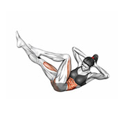 Ejercicio Abdominales Bicicleta Piernas Levantadas