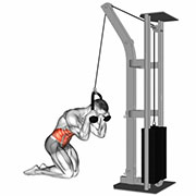 Ejercicio Abdominal Corto con Cable