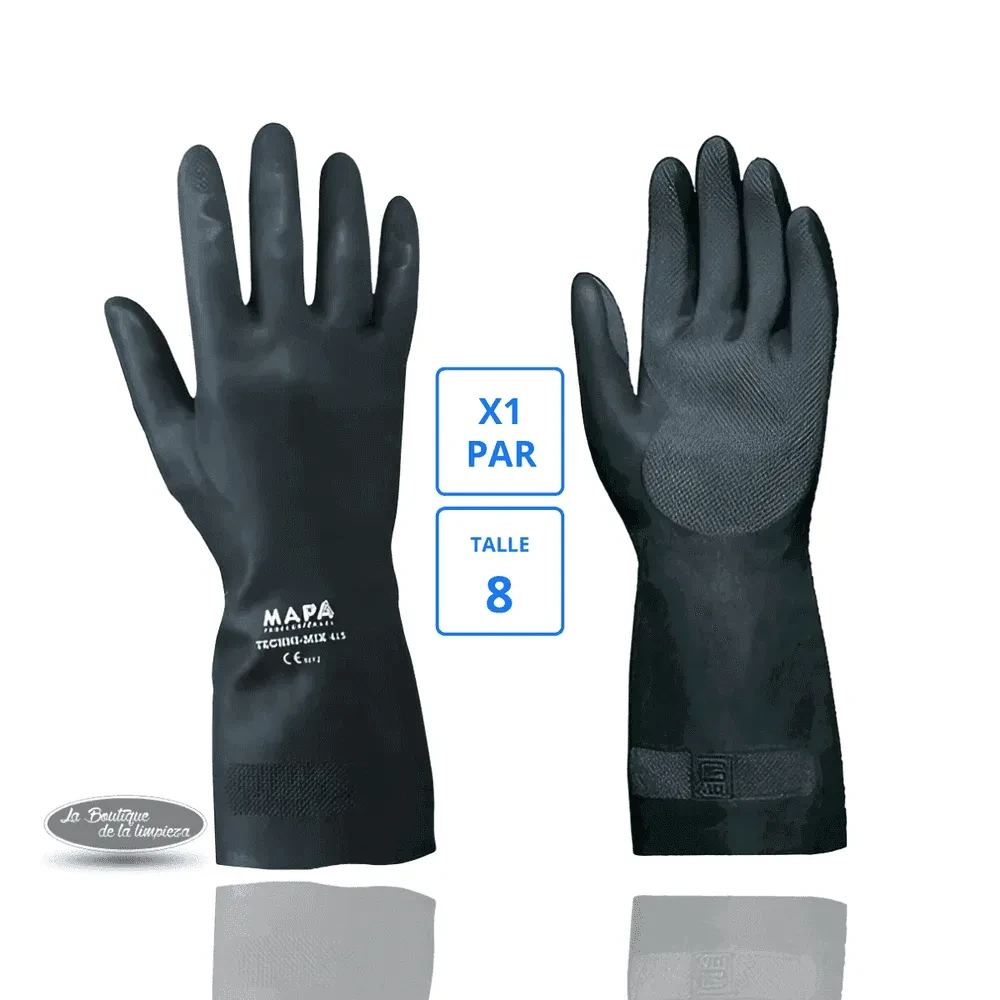 Guantes Mapa Technic Talle 8 Negro | La Boutique