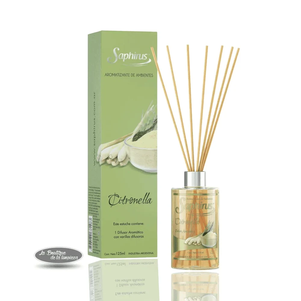 Difusor Citronella Saphirus 125ml | La Boutique de la Limpieza