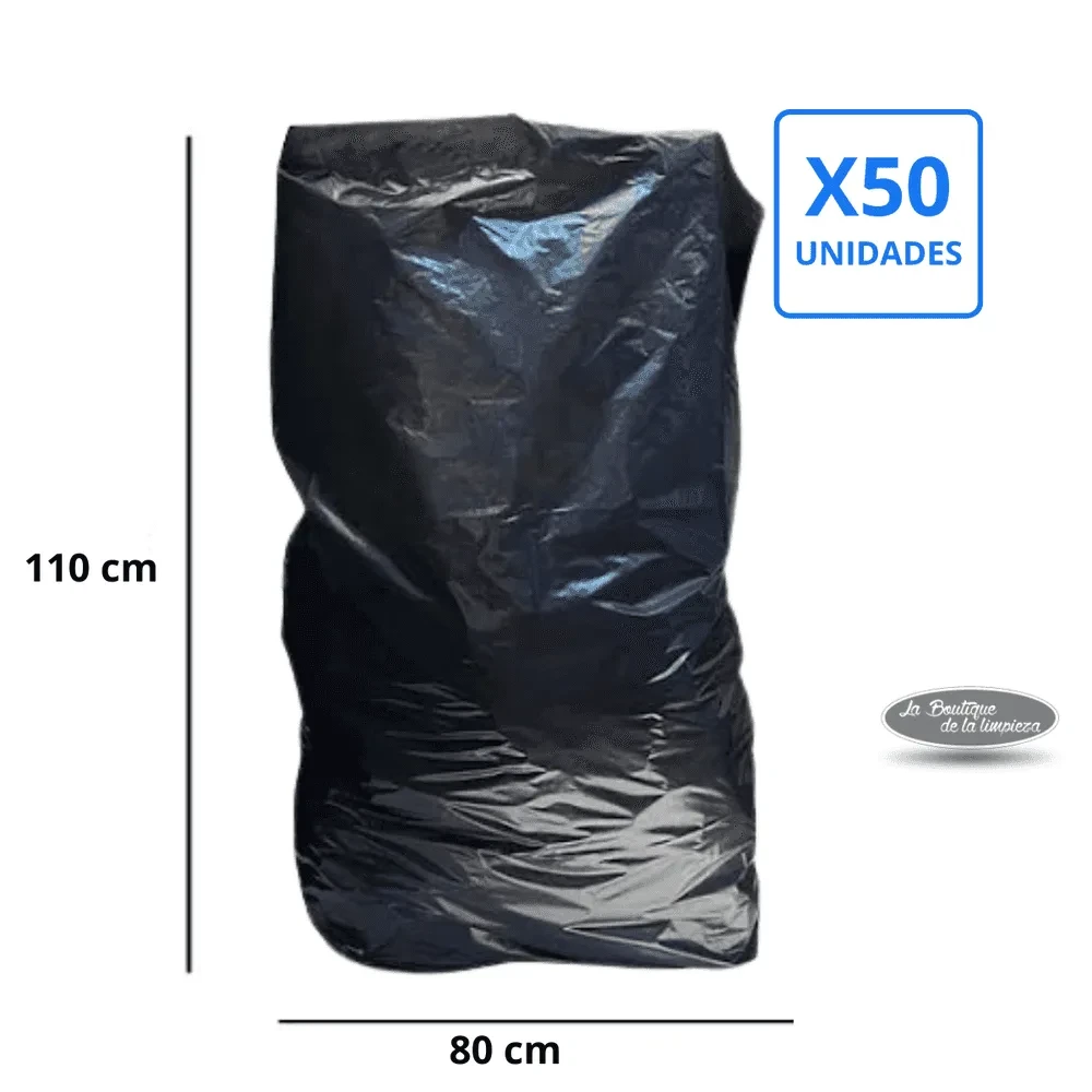 Bolsas Residuos 80x110cm Negro x 50un | La Boutique