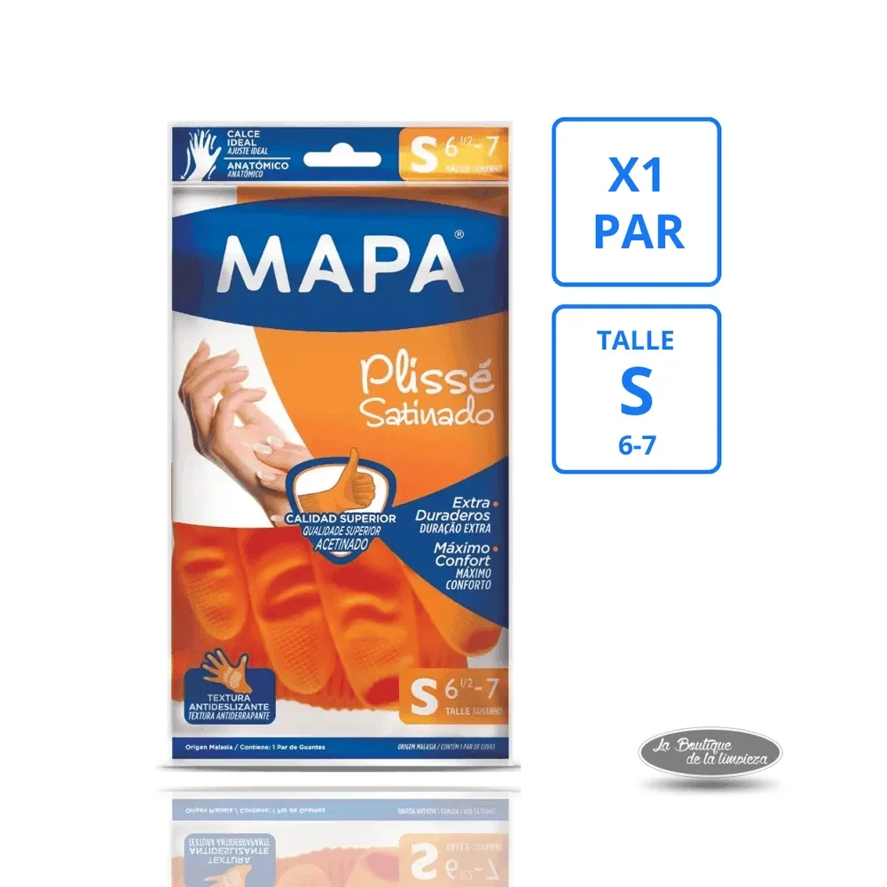 Guantes Mapa Plisse Talle Pequeño S | La Boutique