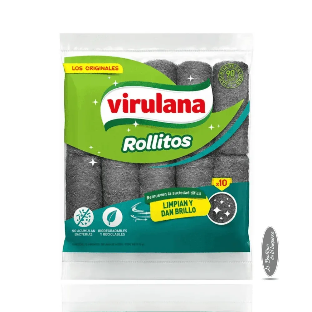 Virulana Rollitos Lana De Acero x 10un | La Boutique