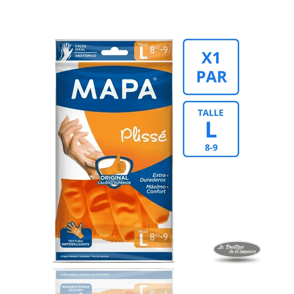Guantes Mapa Plisse Talle L | La Boutique